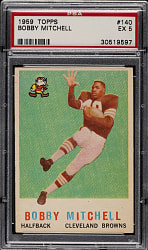 1959 Topps Football #140 Bobby Mitchell Rookie PSA EX 5