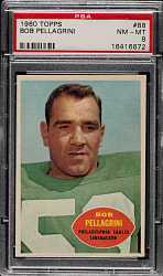 1960 Topps Football #88 Bob Pellagrini PSA NM-MT 8