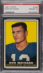 1961 Topps Football #150 Don Maynard Rookie PSA NM-MT 8
