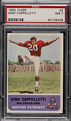 1962 Fleer Football #3 Gino Cappelletti PSA NM 7