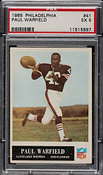 1965 Philadelphia Football #41 Paul Warfield Rookie PSA EX 5