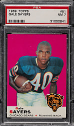 1969 Topps Football #51 Gale Sayers PSA NM 7