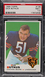 1969 Topps Football #139 Dick Butkus PSA NM+ 7.5