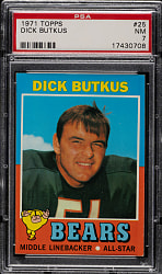 1971 Topps Football #25 Dick Butkus PSA NM 7