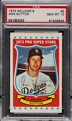 1973 Kellogg's #5 Don Sutton PSA GEM MINT 10