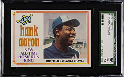 1974 Topps #1 Hank Aaron All-Time Home Run King SGC NM+ 86