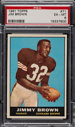1961 Topps Football #71 Jim Brown PSA EX-MT 6