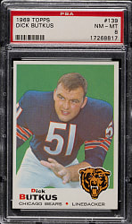 1969 Topps Football #139 Dick Butkus PSA NM-MT 8