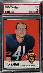 1969 Topps Football #26 Brian Piccolo Rookie PSA NM 7