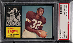 1962 Topps Football #28 Jim Brown PSA EX-MT 6