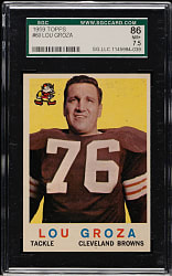 1959 Topps Football #60 Lou Groza SGC NM+ 86