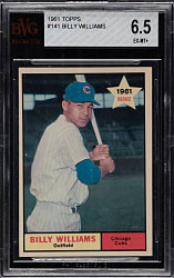 1961 Topps #141 Billy Williams Rookie BVG EX-MT+ 6.5