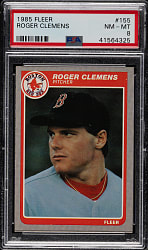 1985 Fleer #155 Roger Clemens Rookie PSA NM-MT 8