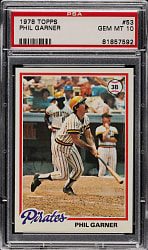 1978 Topps #53 Phil Garner PSA GEM MINT 10