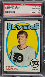 1971-1972 Topps Hockey #114 Bobby Clarke PSA NM-MT 8