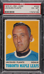 1970-1971 O-Pee-Chee Hockey #222 Jacques Plante PSA EX-MT 6