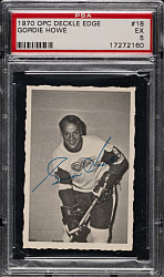 1970-1971 O-Pee-Chee Hockey Deckle Edge #18 Gordie Howe PSA EX 5