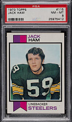 1973 Topps Football #115 Jack Ham Rookie PSA NM-MT 8