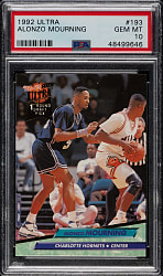 1992-1993 Fleer Ultra Basketball #193 Alonzo Mourning Rookie PSA GEM MINT 10