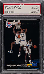 1992-1993 Upper Deck Basketball #1 Shaquille O'Neal Rookie PSA NM-MT 8