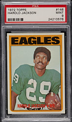 1972 Topps Football #146 Harold Jackson PSA MINT 9