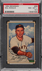 1952 Bowman #66 Sal Maglie PSA NM-MT+ 8.5