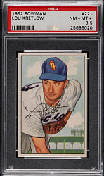 1952 Bowman #221 Lou Kretlow PSA NM-MT+ 8.5