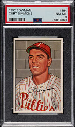 1952 Bowman #184 Curt Simmons PSA NM-MT 8