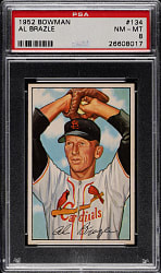 1952 Bowman #134 Al Brazle PSA NM-MT 8