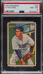 1952 Bowman #56 Clyde King PSA NM-MT 8