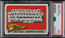 1965 Topps #572 Baltimore Orioles Team PSA MINT 9