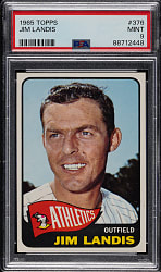 1965 Topps #376 Jim Landis PSA MINT 9