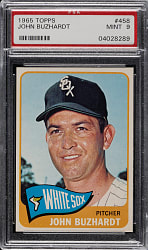 1965 Topps #458 John Buzhardt PSA MINT 9