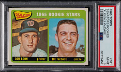 1965 Topps #181 Loun/McCabe PSA MINT 9
