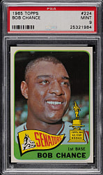 1965 Topps #224 Bob Chance PSA MINT 9