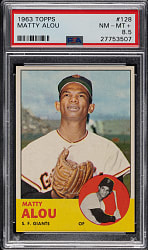 1963 Topps #128 Matty Alou PSA NM-MT+ 8.5