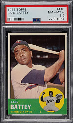 1963 Topps #410 Earl Battey PSA NM-MT+ 8.5