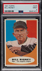 1961 Topps #225 Bill Rigney PSA MINT 9