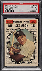 1961 Topps #568 Bill Skowron All-Star PSA NM-MT 8