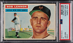 1956 Topps #104 Bob Lennon Gray Back PSA NM-MT 8