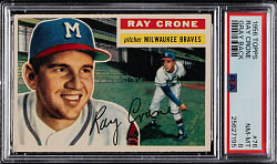 1956 Topps #76 Ray Crone Gray Back PSA NM-MT 8