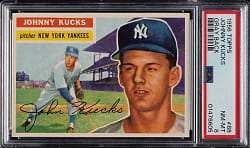1956 Topps #88 Johnny Kucks Gray Back PSA NM-MT 8