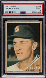 1962 Topps #439 Jerry Buchek PSA MINT 9