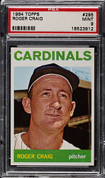 1964 Topps #295 Roger Craig PSA MINT 9