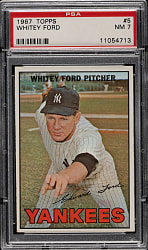 1967 Topps #5 Whitey Ford PSA NM 7