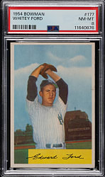 1954 Bowman #177 Whitey Ford PSA NM-MT 8