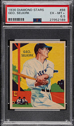 1934-1936 R327 Diamond Stars #88 George Selkirk PSA EX-MT+ 6.5