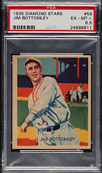 1934-1936 R327 Diamond Stars #59 Jim Bottomley PSA EX-MT+ 6.5