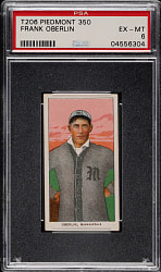 1909-1911 T206 White Border Frank Oberlin PSA EX-MT 6