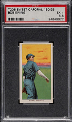1909-1911 T206 White Border Bob Ewing PSA EX+ 5.5